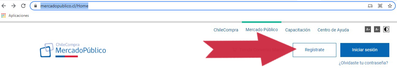 Botón "Regístrate"